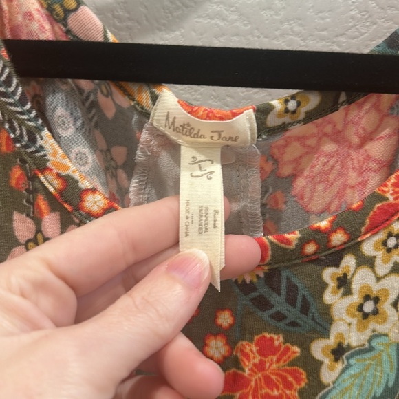 EUC Matilda Jane MJC Flower Floral Tank Top Ruffle Sleeveless - Picture 4 of 7